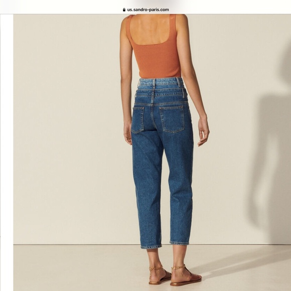 SANDRO Trompe L’œil Mom Jeans size 40 - Picture 2 of 7